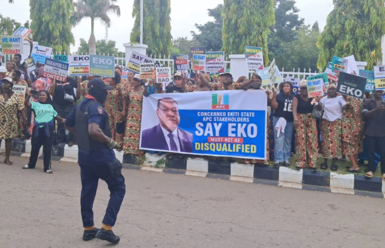 Protest Erupts at APC Secretariat Over Kayode Ojo’s Disqualification in Ekiti Governorship Primary - Gossip News Now