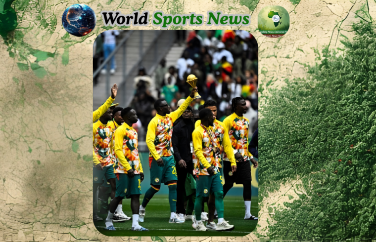 Senegal Showcase AFCON Trophy in Paris