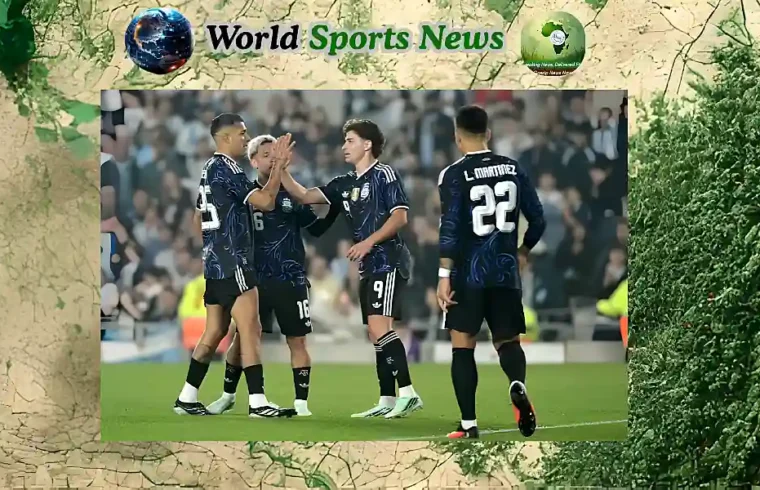 Argentina players celebrate their win over Burkina Faso