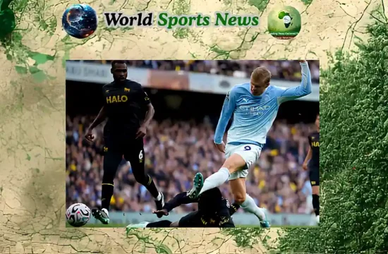 Manchester City Haaland Against Ipswich players